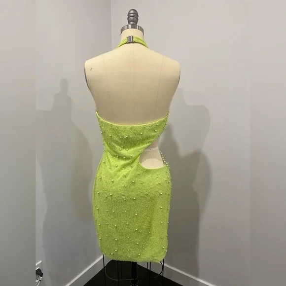 Oh Polly Lime Green Mini Dress - Picture 7 of 8